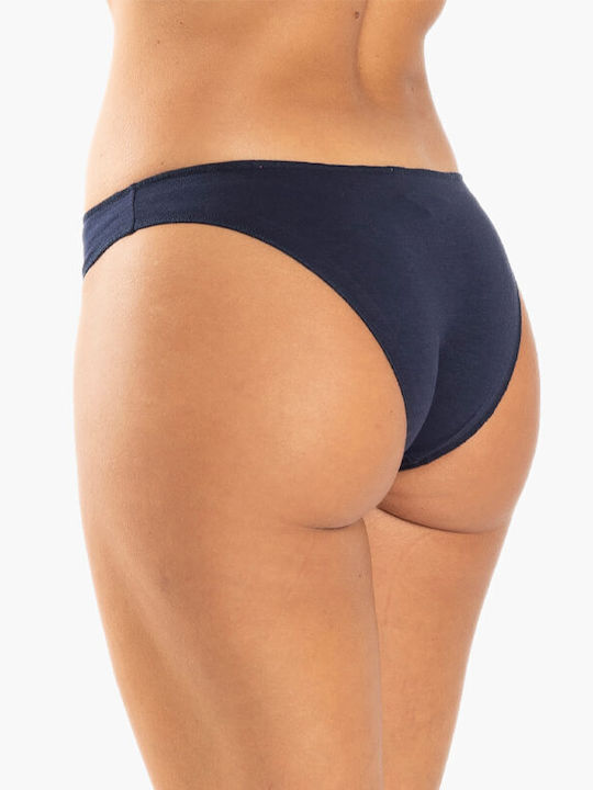 A.A UNDERWEAR Cotton Women's Slip Navy Blue