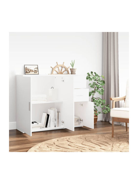 Μπουφές mit Schubladen Weiß 91x29.5x75cm