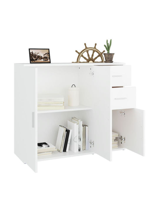 Μπουφές mit Schubladen Weiß 91x29.5x75cm