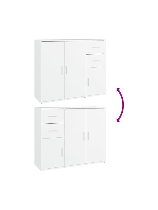 Μπουφές mit Schubladen Weiß 91x29.5x75cm
