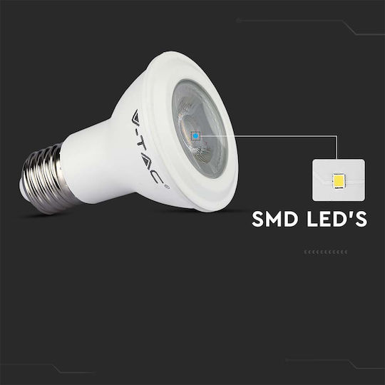 V-TAC LED-Lampe 5.8W 84mm für Fassung E27 und Form PAR20 Warmes Weiß 425lm
