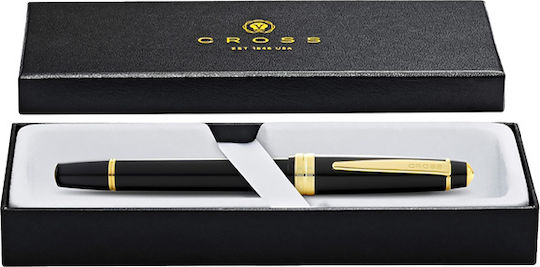 Cross Bailey Light Pen Rollerball Black with Black Ink Polished Black and Gold
