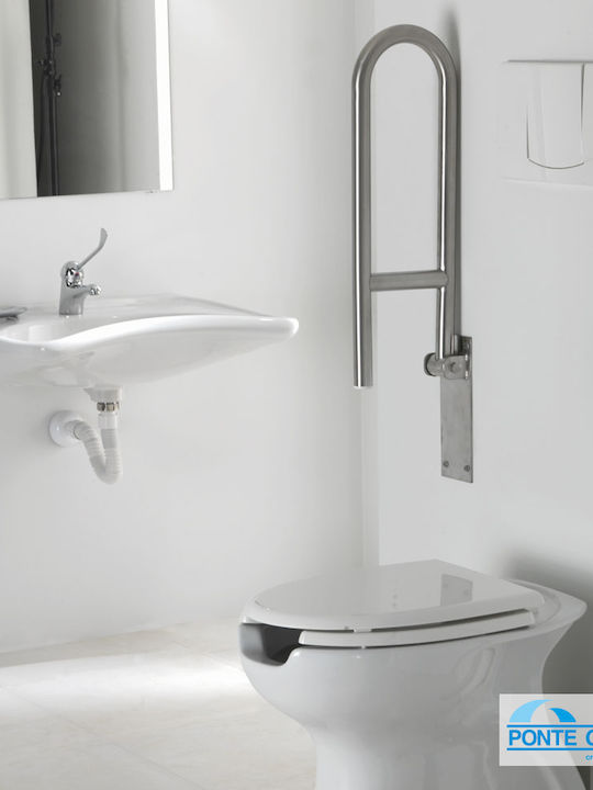 Ponte Giulio Λαβή Μπάνιου Inox 80cm Ασημί