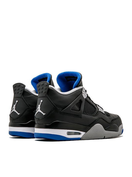 Air  4 Retro Boots Black / Game Royal / Matte Silver / White