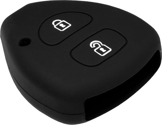 Car Key Cover Case made of with 2 Buttons for Toyota in Black Color