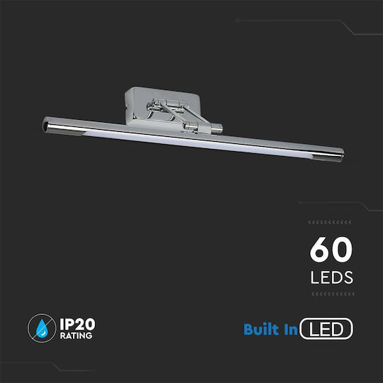 V-TAC Klassisch Leuchte Wand mit Integrierter LED und Warmweißes Licht Silber 64x18.5x5.5cm