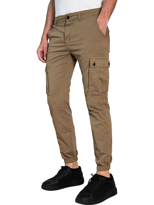 Desmond Hose Cargo Elastisch Beige