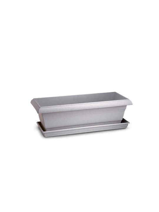 Plastona Festone 213 Planter Box 98x20cm in Gray Color 10.04.0213Α