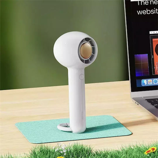 Usams US-ZB251 Ανεμιστηράκι Χειρός USB Επαναφορτιζόμενο 1200mAh Ροζ
