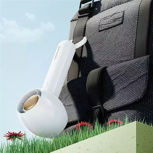 Usams US-ZB251 Ανεμιστηράκι Χειρός USB Επαναφορτιζόμενο 1200mAh Ροζ