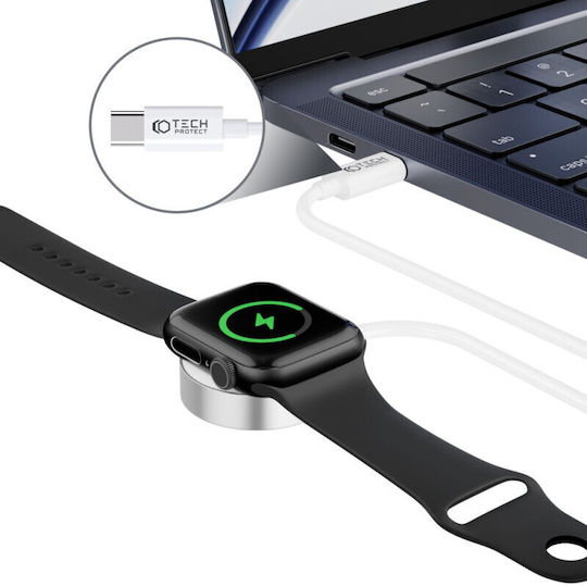 Tech-Protect Ultraboost Magnetic Type-C Φορτιστής για Apple Watch Λευκός