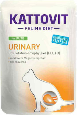 Kattovit Urinary Wet Food for Adult Cats for Urinary Health In Pouch with Turkey 1pc 85gr