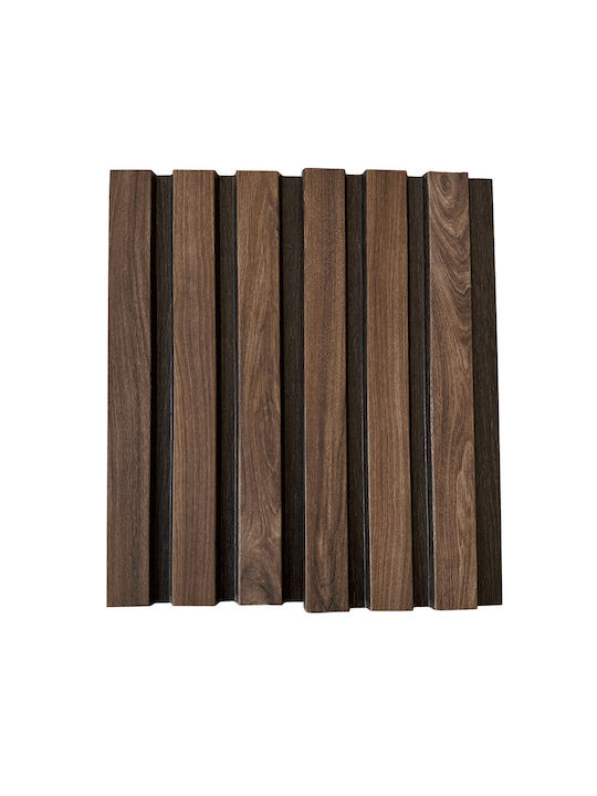 3D Стенен Панел Пяна с Лепило Walnut/Тъмнокафяв Кафяв 290x12.2см