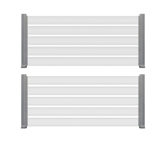 Newplan Umzäunung Deck Gartenzaunbedarf Weiß aus WPC 360x12x2cm Weiß