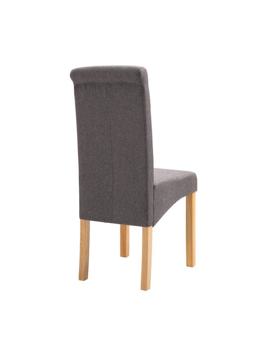 Scaune Sala de mese cu tapiserie textilă Gri 4buc 42x55x96buc