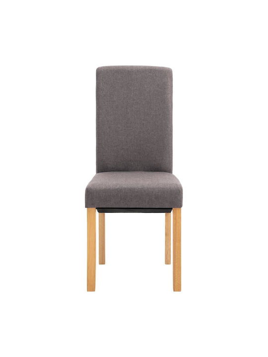 Scaune Sala de mese cu tapiserie textilă Gri 4buc 42x55x96buc