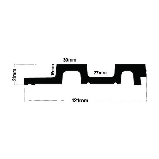 3D Wandpaneele Schaumstoff mit Kleber Weiß Weiß 290x12,2cm