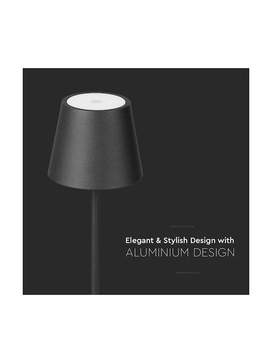 V-TAC LED Floor Lamp Y130xM14cm with Warm White Light 300lm Black