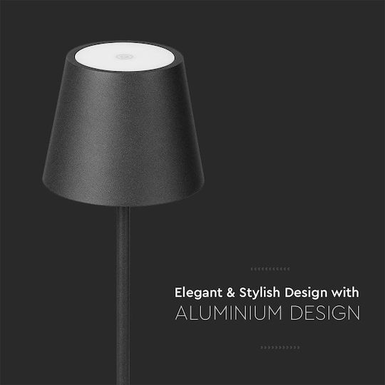 V-TAC LED Floor Lamp Y130xM14cm with Warm White Light 300lm Black