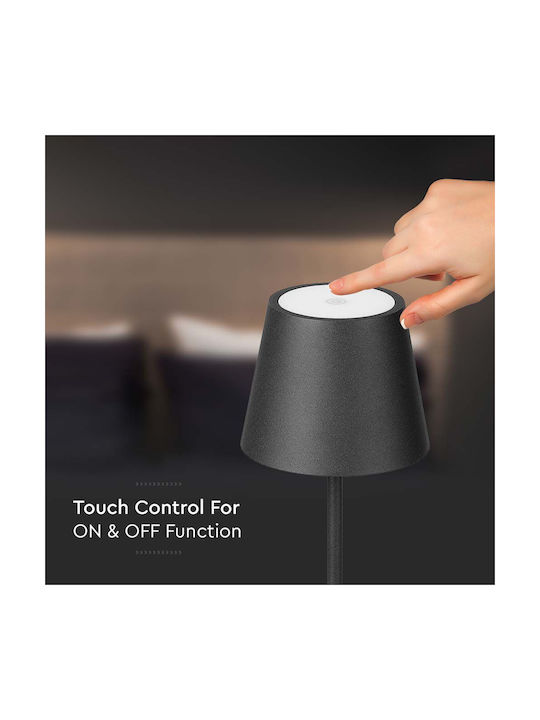 V-TAC LED Floor Lamp Y130xM14cm with Warm White Light 300lm Black