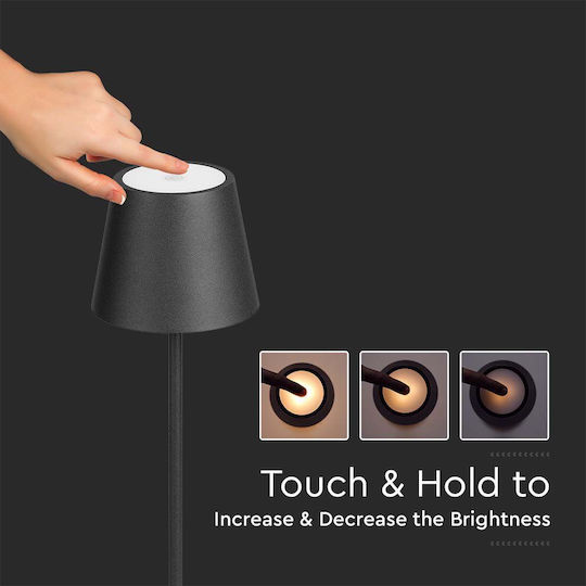 V-TAC LED Floor Lamp Y130xM14cm with Warm White Light 300lm Black