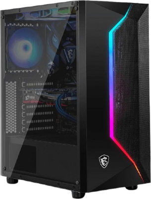 Vengeance Ghost L5 MSI Edition Gaming Desktop PC Core i5 13400F 16GB DDR4 480GB SSD GeForce RTX 4070 No Operating System and Tesla 24MC625BF Monitor