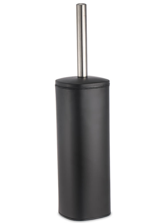 Vesta Metallic Toilet Brush and Basket Set Soft Close 5lt Black