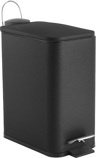 Vesta Metallic Toilet Brush and Basket Set Soft Close 5lt Black