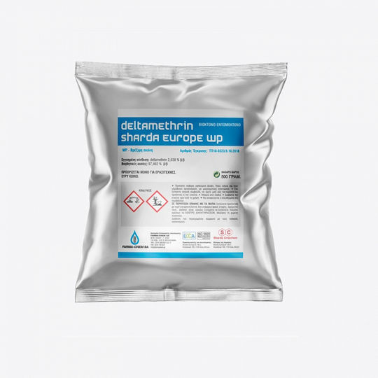 Farma Chem Deltamethrin 2.5 WP Insektizid in Pulver für Kakerlaken, Mücken, Fliegen & Ameisen 500gr