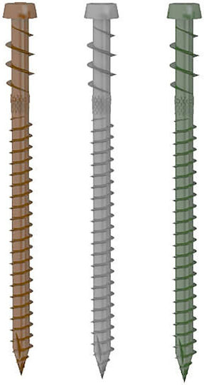 Showood Wood Bolts Torx Metallic with Diameter M5 and Length 60mm Floor Ø5 X 60mm Brown