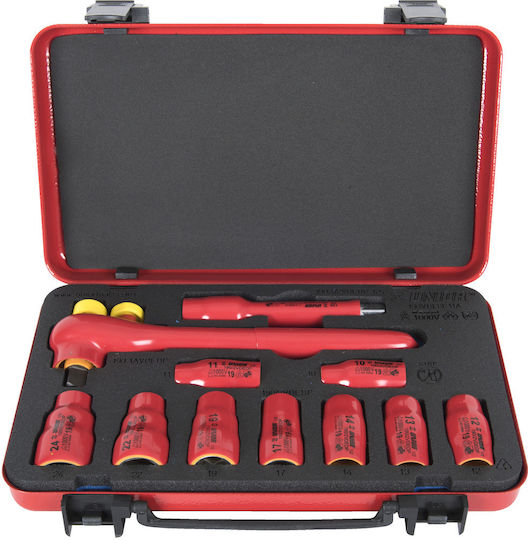 Unior 190VDE6P11A Set Ratchet 1\2" 11pcs 612678
