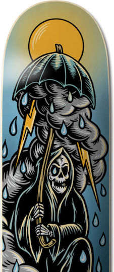 Element Timber Rain Reaper 8" Skateboard Shortboard Multicolored