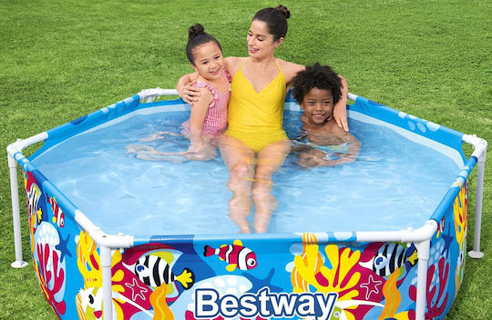 Bestway Скръгъл Басейн PVC 930л Надуваем Светлосин