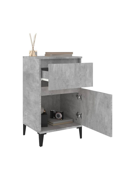 Noptiere Metalice Beton gri 2buc 40x35x70cm
