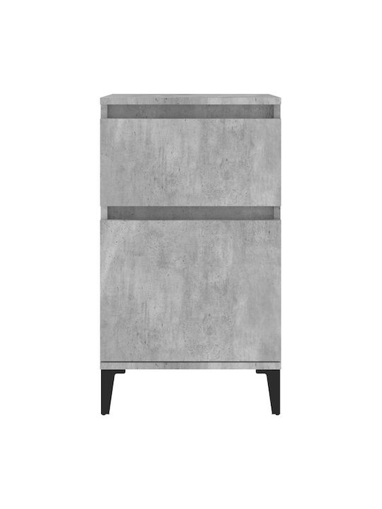 Noptiere Metalice Beton gri 2buc 40x35x70cm