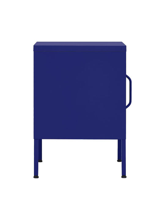 Noptiere Metalice Albastru 2buc 35x35x51cm
