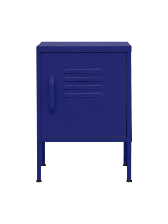 Noptiere Metalice Albastru 2buc 35x35x51cm