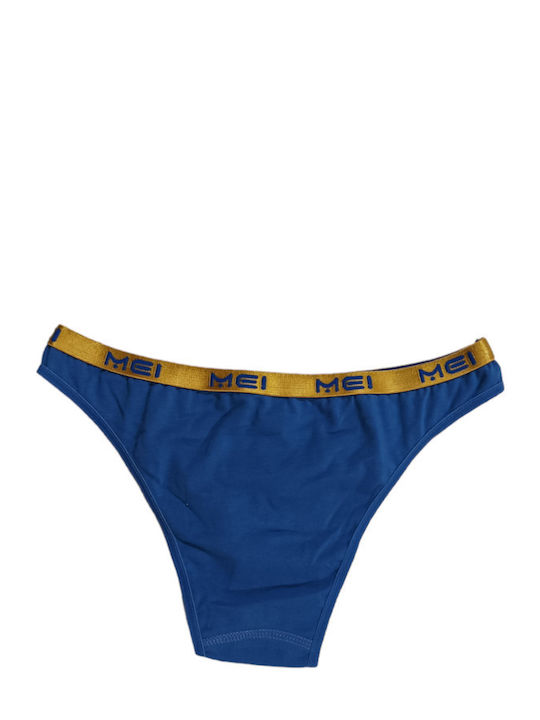 MEI Cotton Women's Slip Blue/Gold