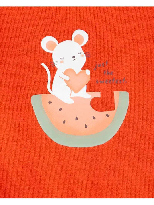 Carter's Baby Bodysuit Set Short-Sleeved with Pants Orange 3pcs