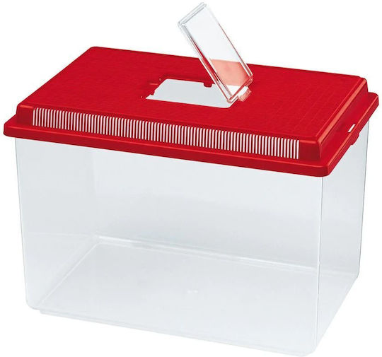 Ferplast Geo Small Fish Aquarium Capacity 1lt with 18.2x11.5x14cm Red