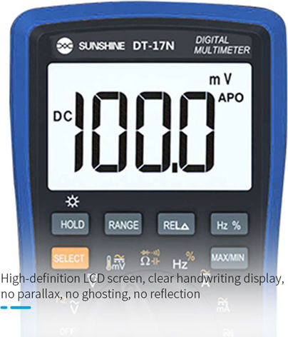 Sunshine DT-17N Digitales Multimeter mit AC / DC / Widerstand / Kapazität / Temperaturmessung