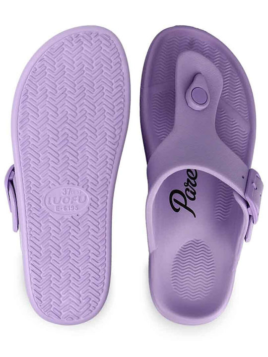 Women's Flip Flops in Style Sandals in Purple Color