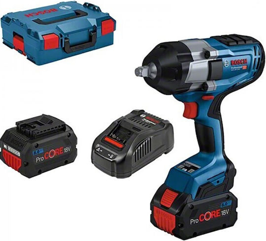 Bosch GDS 18V-1000 Brushless Μπουλονόκλειδο Μπαταρίας 18V 2x8Ah με Υποδοχή 1/2"