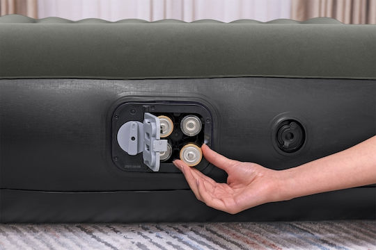 Bestway Double Inflatable Sleeping Mattress with Integrated Pump 203x152x30cm