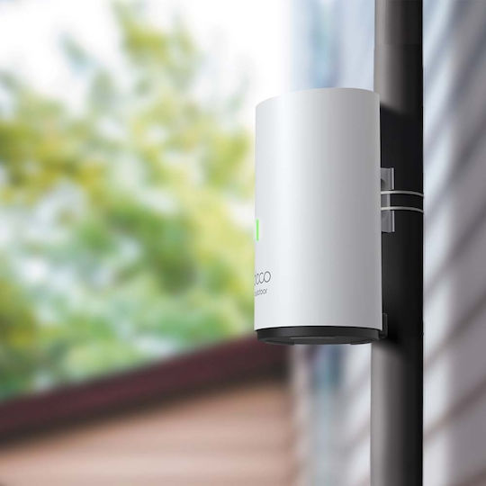 TP-LINK Deco X50-Outdoor v1 Punct de Acces Rețea WiFi Mesh Wi-Fi 6 Bandă Duală (2.4 și 5GHz) pentru Poziționare Externă Alb