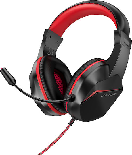 Borofone BO104 Over Ear Gaming Headset with Connection 3.5mm Black/Red