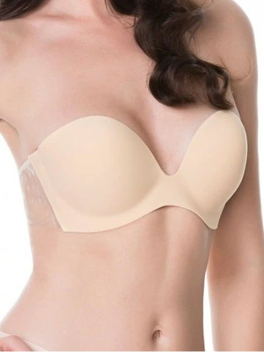 Julimex Sticker Sticker Strapless Bra with Light Padding Beige