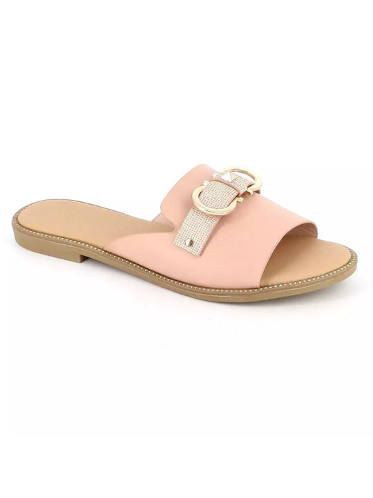 B-Soft Women's Flat Sandals in Pink Color