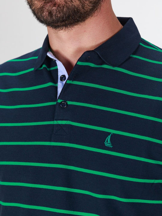 La Marine Polo de bumbac pentru bărbați La Marine Bluză Polo Verde Regular Fit (mariniera) (100% bumbac)