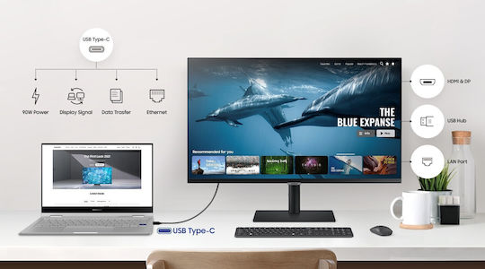 Samsung S27A600UUU IPS HDR Monitor 27" QHD 2560x1440 με Χρόνο Απόκρισης 5ms GTG
